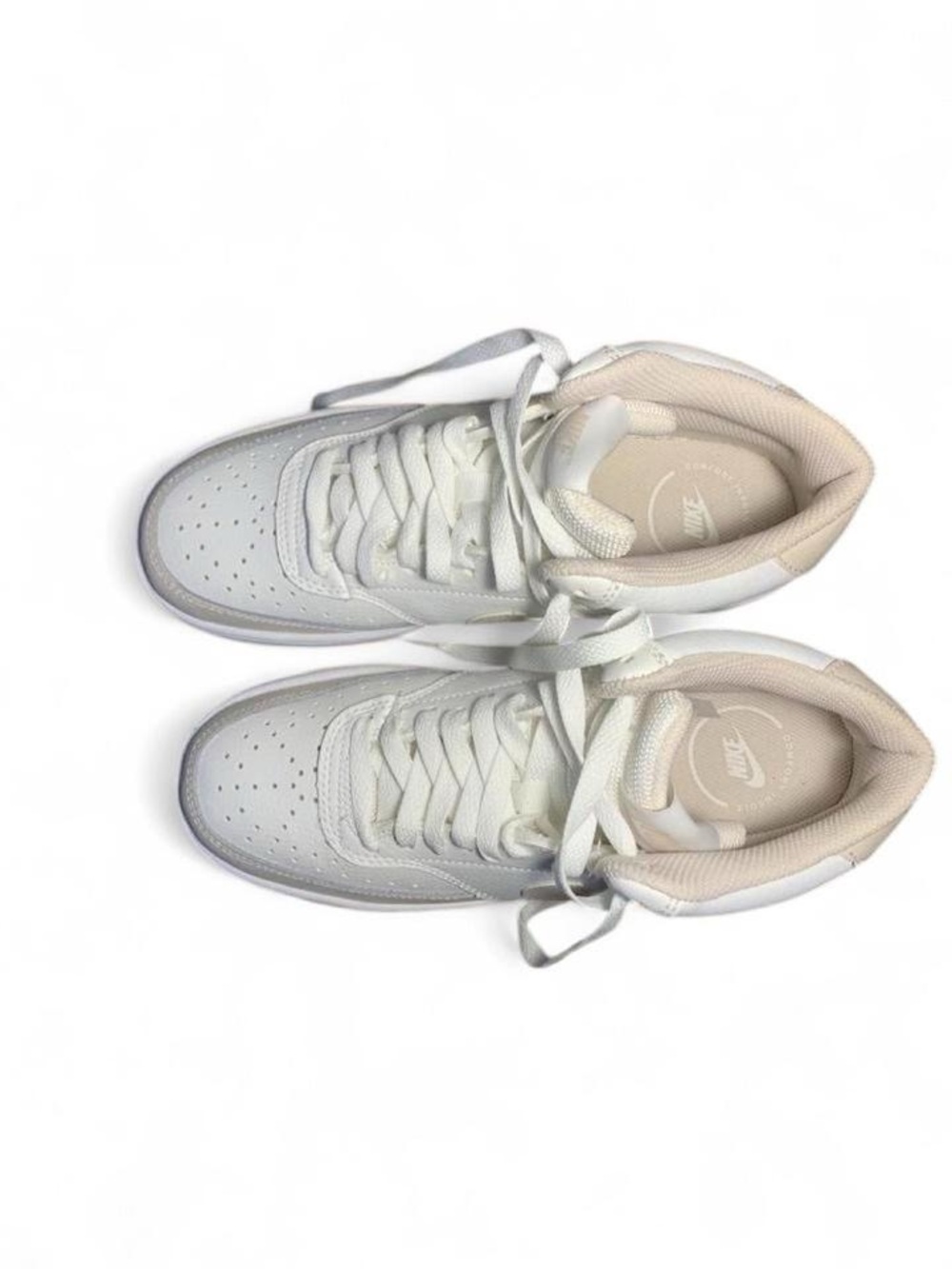 Nike Mid-Top Sneakers in White & Light Beige Women’s Size 8 - Picture 3 of 6